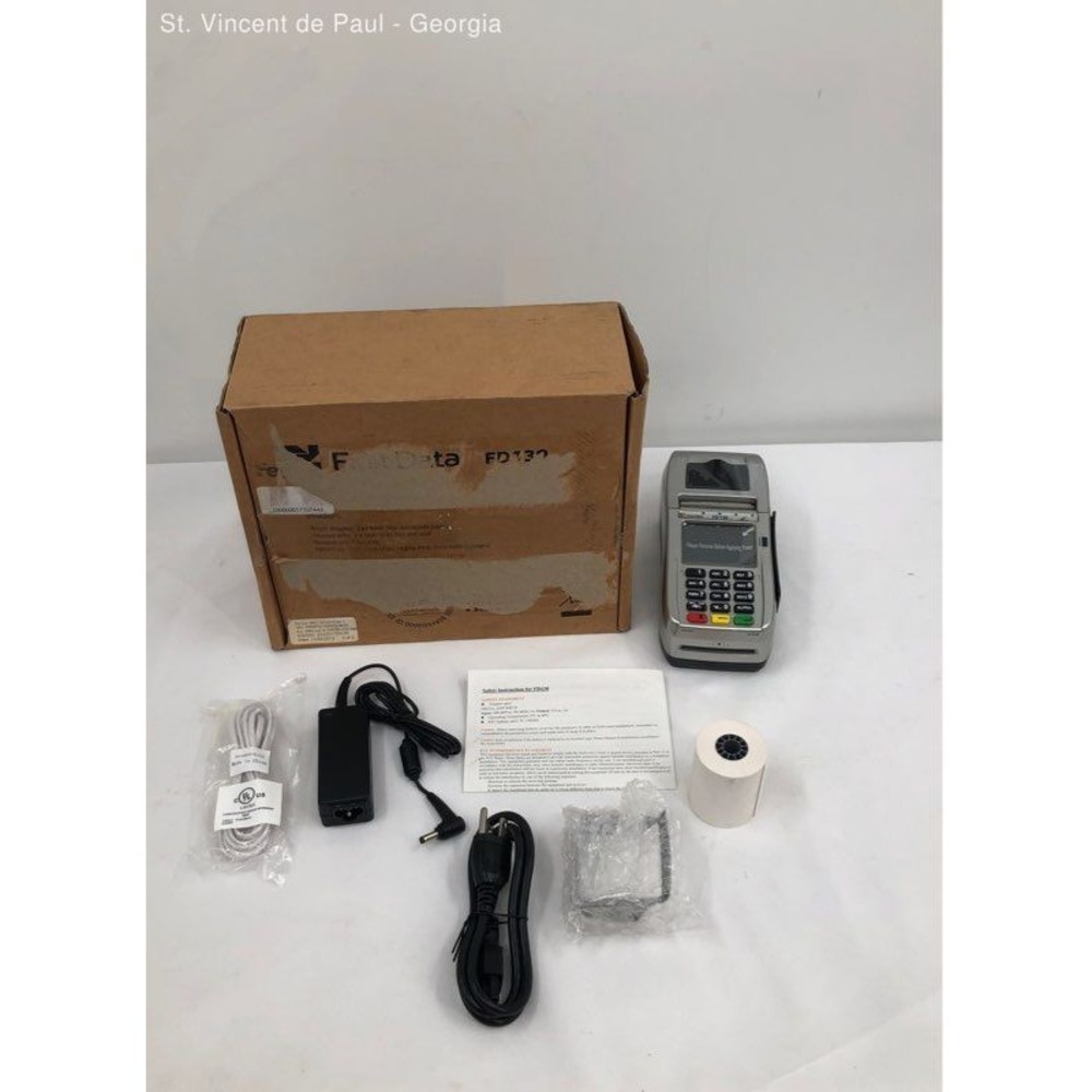 First Data FD130 Credit Card Terminal New Open Box W/ Power Supply
